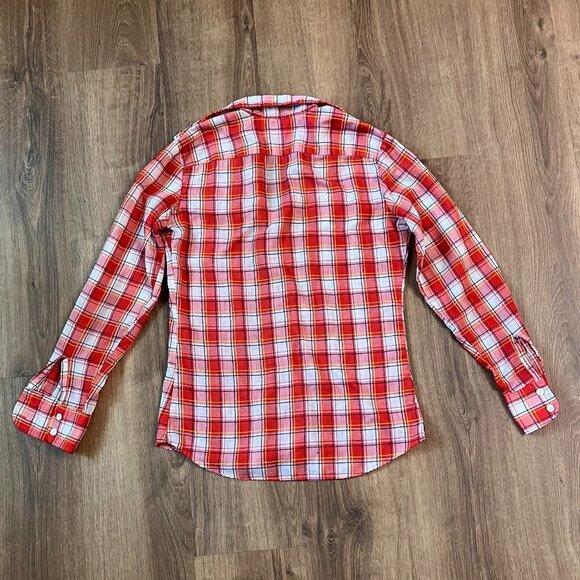 Levi's Vintage 70s Red Plaid Button Down Shirt - Picture 8 of 16